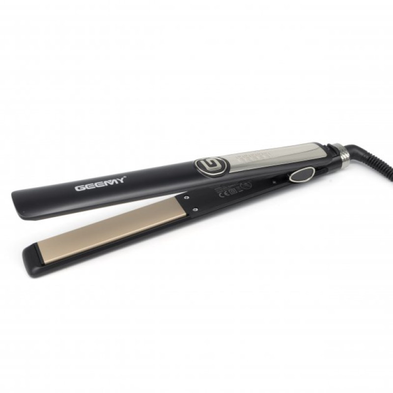 Плойка з керамічним покриттям та регулюванням температури 150-230 градусів 35Вт Geemy GM-416 Чорний