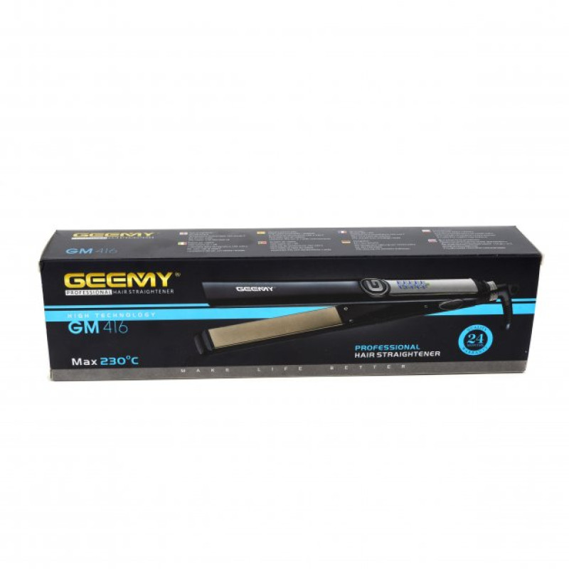 Плойка з керамічним покриттям та регулюванням температури 150-230 градусів 35Вт Geemy GM-416 Чорний