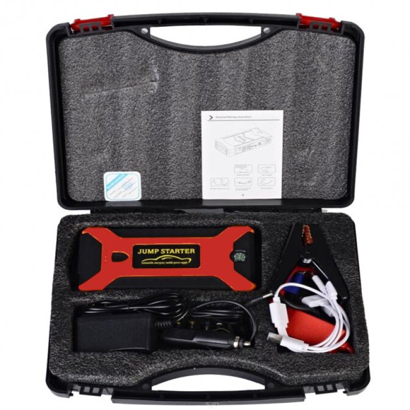 Пускозарядний пристрій Jump Starter JX27 99800 мАч з компресором Power bank Червоний