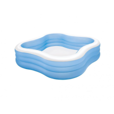 Надувний басейн дитячий від 3 років Intex 57495 Сімейний 229х229х56см 1250л Синій