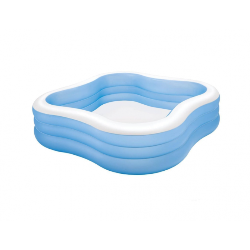 Надувний басейн дитячий від 3 років Intex 57495 Сімейний 229х229х56см 1250л Синій