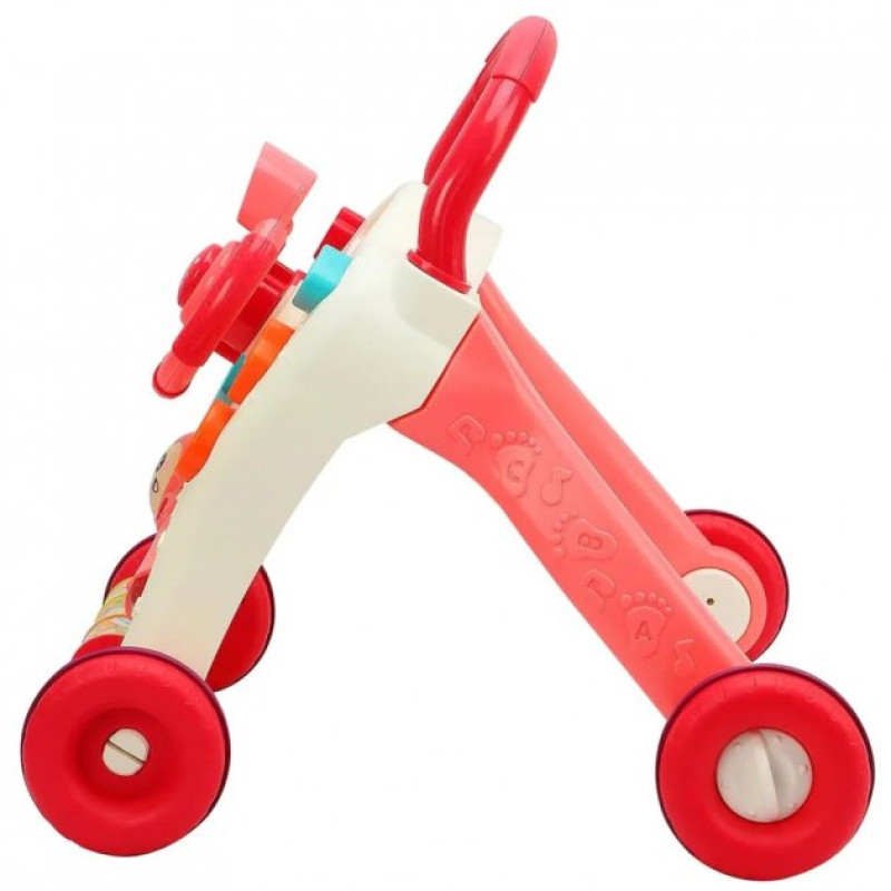 Каталка - ходунки музичні дитячі з музикою та світлом на батарейках Limo Toy Walker Baby 698-63 Червоний