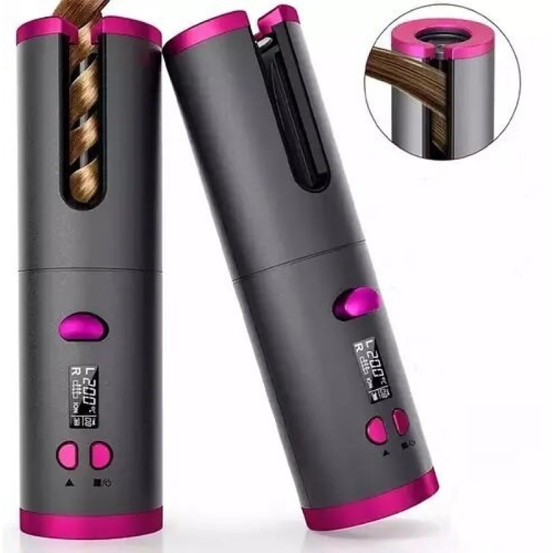 Бездротовий стайлер для завивки волосся з керамічним покриттям Ramindong Hair curler RD-60, grey