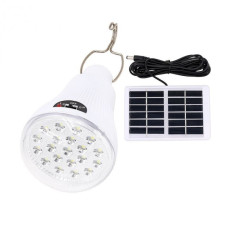 LED ліхтар-лампа підвісна на гачку із сонячною панеллю та функцією повербанку EP-020 Білий