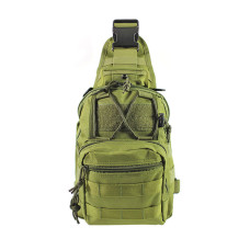 Рюкзак тактичний армійський багатофункціональний Light Tactic B14 Оксфорд з водовідштовхувальним просоченням 6л Олива Хакі