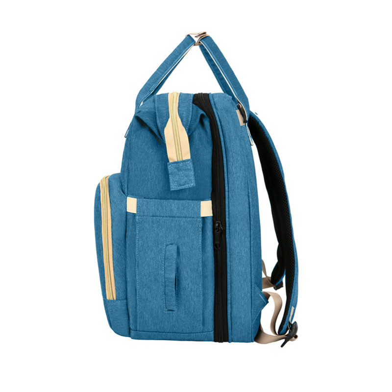 Сумка-рюкзак міська Lesko 2 в 1 для мам та складне портативне ліжечко для малюка Синій Сумка-рюкзак міська Lesko 2 в 1 для мам та складне портативне ліжечко для малюка Синій