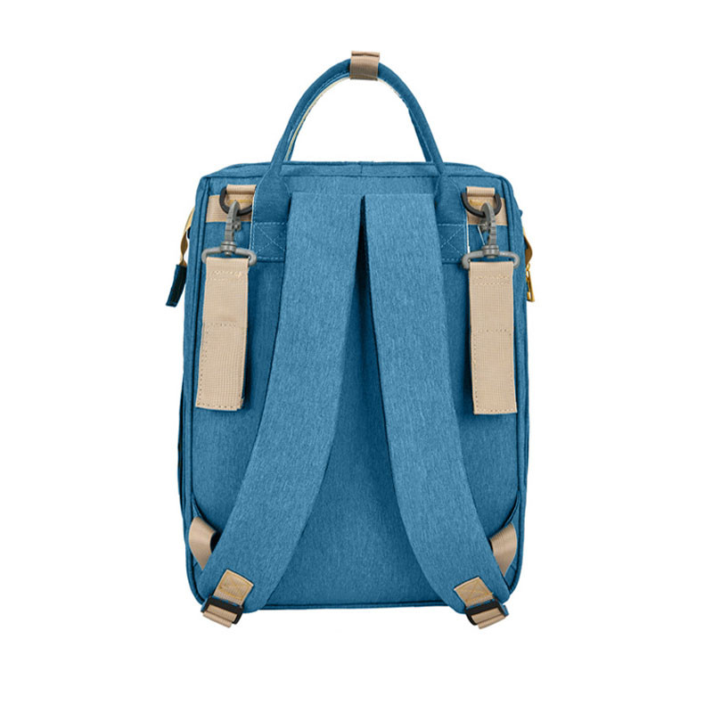 Сумка-рюкзак міська Lesko 2 в 1 для мам та складне портативне ліжечко для малюка Синій Сумка-рюкзак міська Lesko 2 в 1 для мам та складне портативне ліжечко для малюка Синій