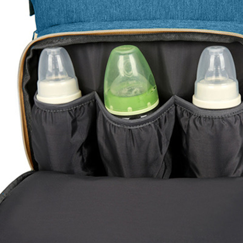 Сумка-рюкзак міська Lesko 2 в 1 для мам та складне портативне ліжечко для малюка Синій Сумка-рюкзак міська Lesko 2 в 1 для мам та складне портативне ліжечко для малюка Синій