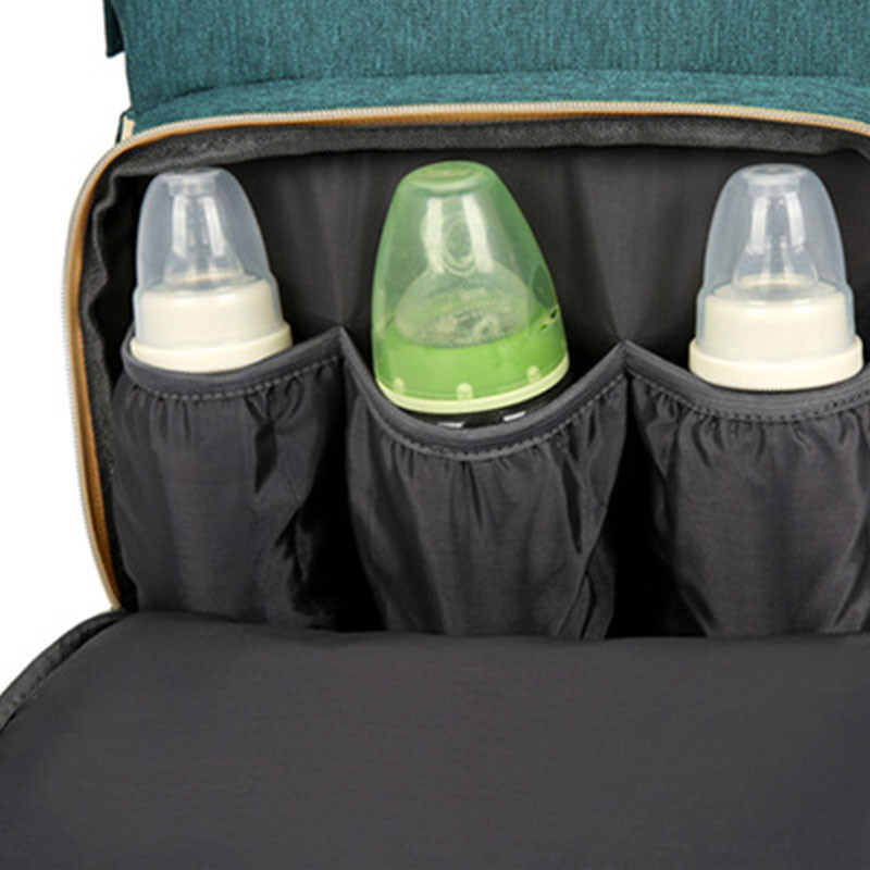 Сумка-рюкзак міська Lesko 2 в 1 для мам та складне портативне ліжечко для малюка Зелений Сумка-рюкзак міська Lesko 2 в 1 для мам та складне портативне ліжечко для малюка Зелений