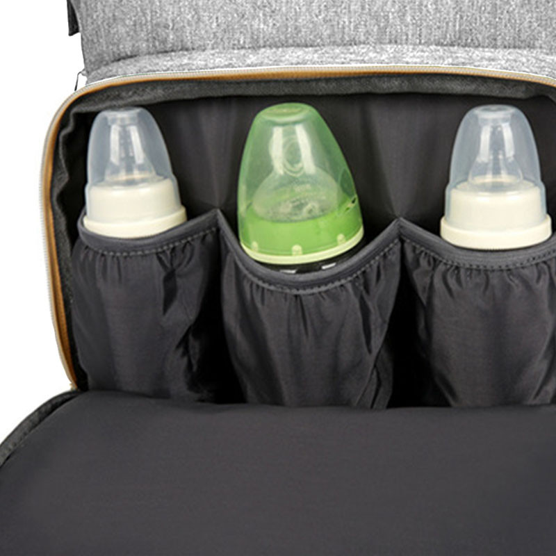 Сумка-рюкзак міська Lesko 2 в 1 для мам та складне портативне ліжечко для малюка Сірий Сумка-рюкзак міська Lesko 2 в 1 для мам та складне портативне ліжечко для малюка Сірий