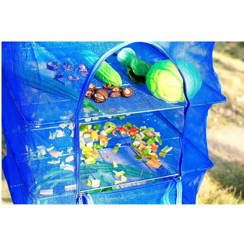 Сітка для сушіння риби, грибів, овочів та фруктів на 5 ярусів, Підвісна сітка сушарка Stenson SF23638 (40х50х75 см)