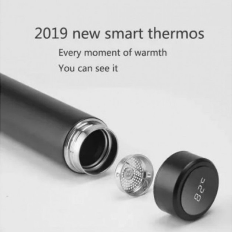 Термос з LED дисплеєм для гарячих та холодних рідин з індикатором температури 0.5 л. T-BOTLLE 919 Black