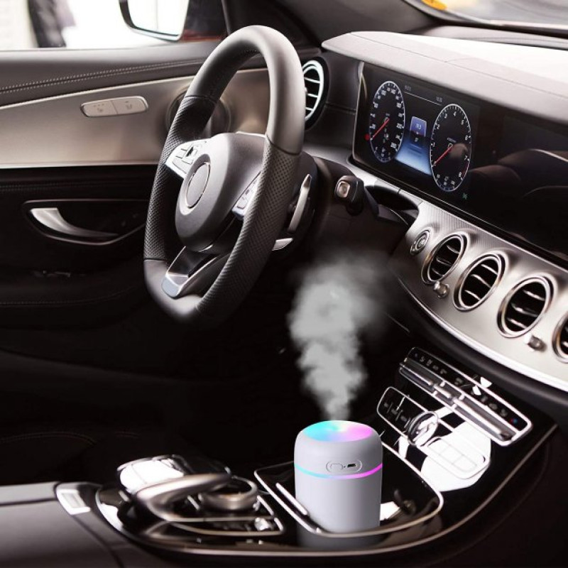 Ультразвуковий зволожувач повітря W261 з LED підсвічуванням 2Вт 300мл Білий (NT9879)