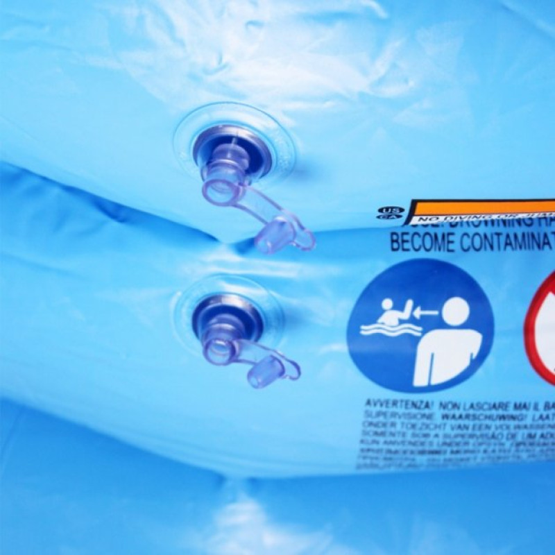 Надувний басейн дитячий від 3 років Intex 58446 Кристал 168х38см 581л 3 камери Блакитний