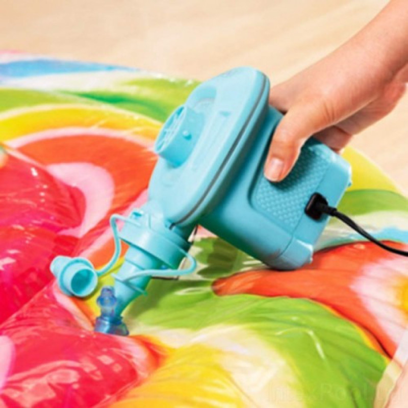 Мережевий електричний насос для матраса і надувних виробів Intex 58640, синій