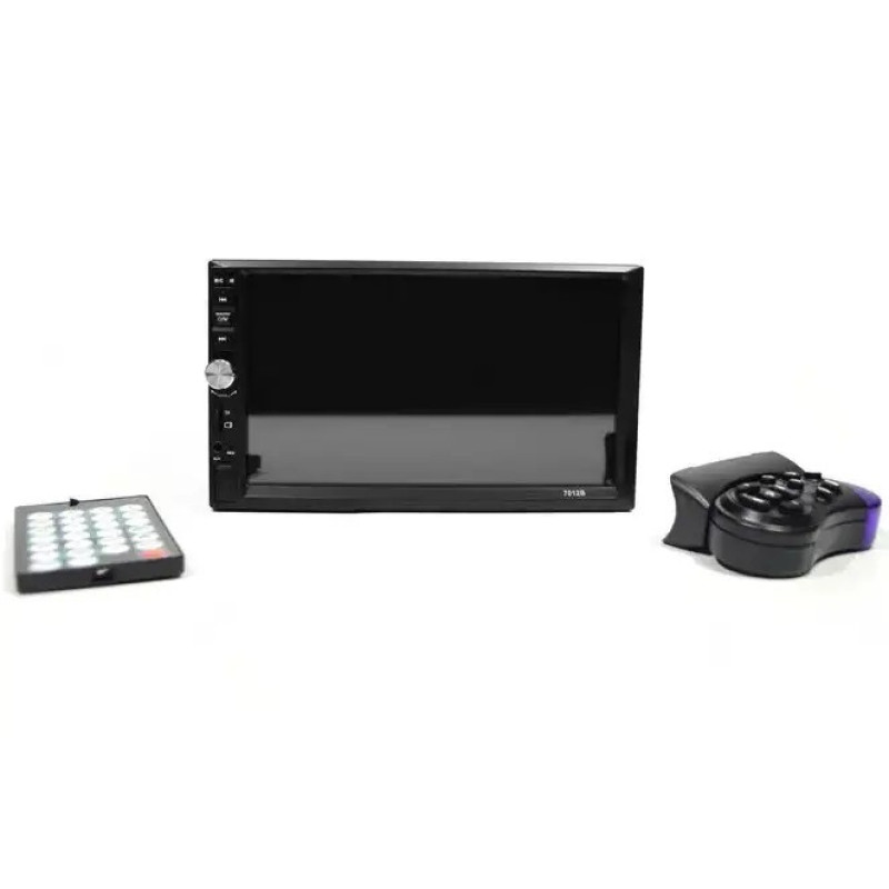 Автомагнітола 2DIN з сенсорним дисплеєм 7" з пультом керування та підтримкою камери заднього виду Bluetooth USB microSD 7012B Чорний Автомагнітола 2DIN з сенсорним дисплеєм 7" з пультом керування та підтримкою камери заднього виду Bluetooth USB microSD 7012B Чорний