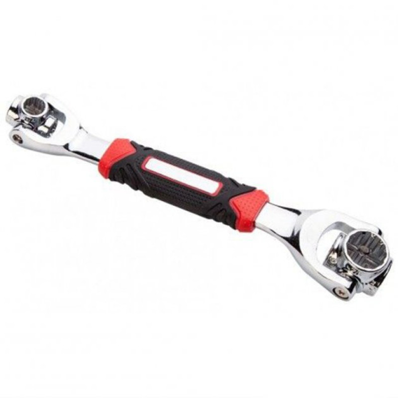 Універсальний багатофункціональний гайковий торцевий ключ - мультитул 48в1 Universal Wrench TM-38/WJ-02 Black/Red