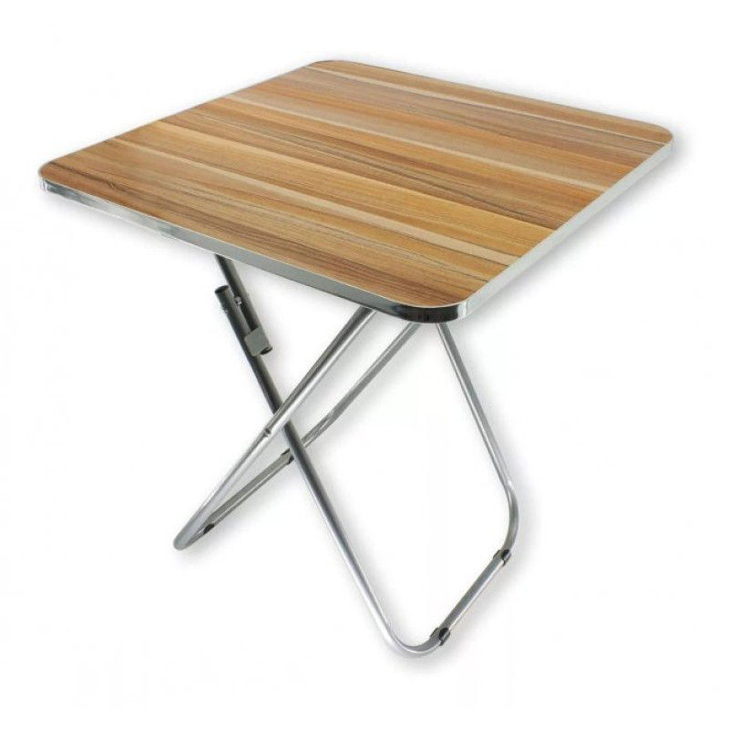 Стіл розкладний квадратний Easy-Camping для пікніка МДФ 80х80х70см Brown