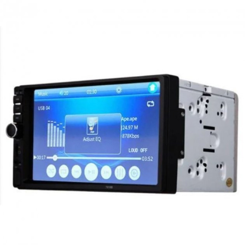 Автомагнітола 2DIN з сенсорним дисплеєм 7" з пультом керування та підтримкою камери заднього виду Bluetooth USB microSD 7018B Чорний Автомагнітола 2DIN з сенсорним дисплеєм 7" з пультом керування та підтримкою камери заднього виду Bluetooth USB microSD 7018B Чорний