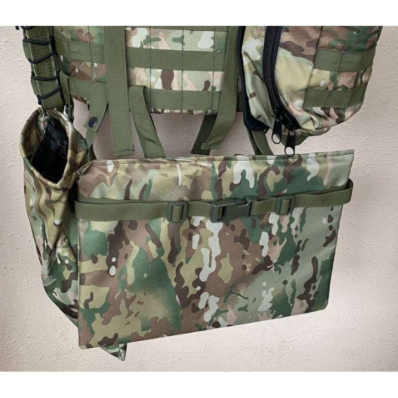 Каремат для сидіння Оксфорд 600D з наповнювачем ізолон та кріпленням MOLLE на пояс 32x42x2,5см Мультикам