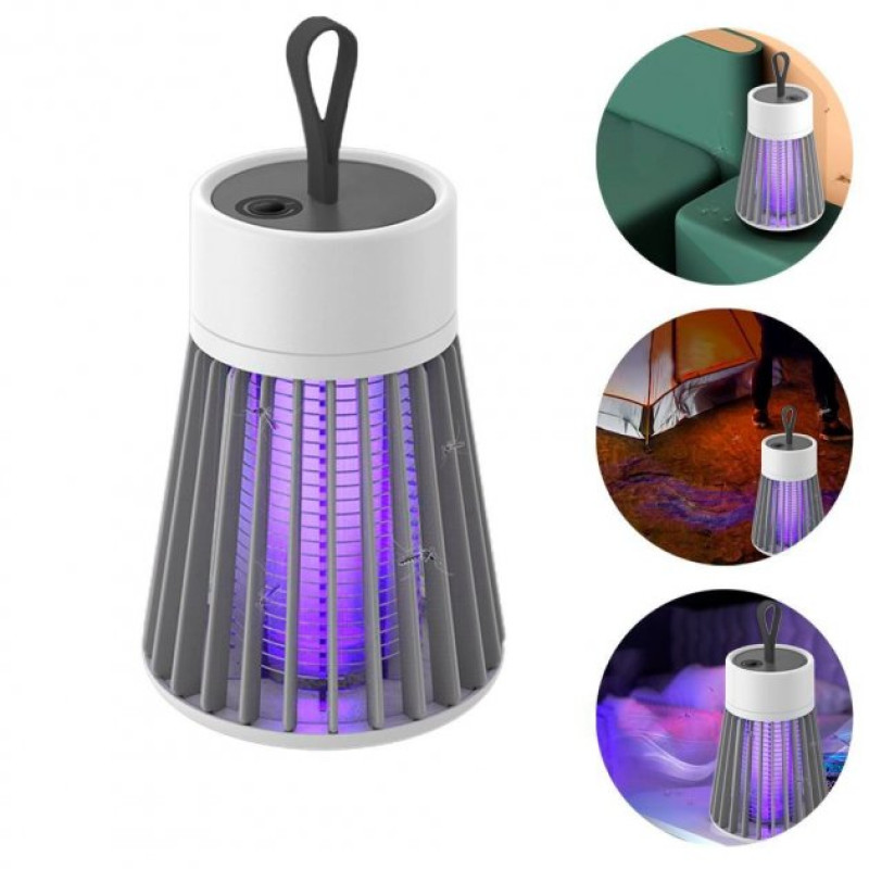 Знищувач комах YG-002 лампа антимоскітна пластикова до 25м2 5Вт 12.5х9см 130г Grey