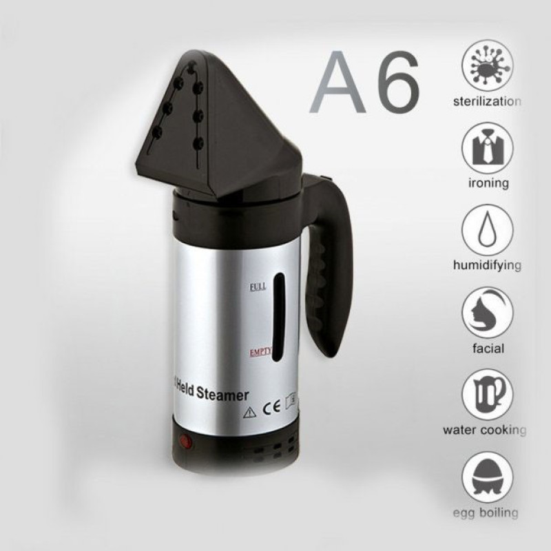Відпарювач ручний багатофункціональний для одягу 600Вт 200мл Hand Held Steamer UKC A6 Сірий/Чорний