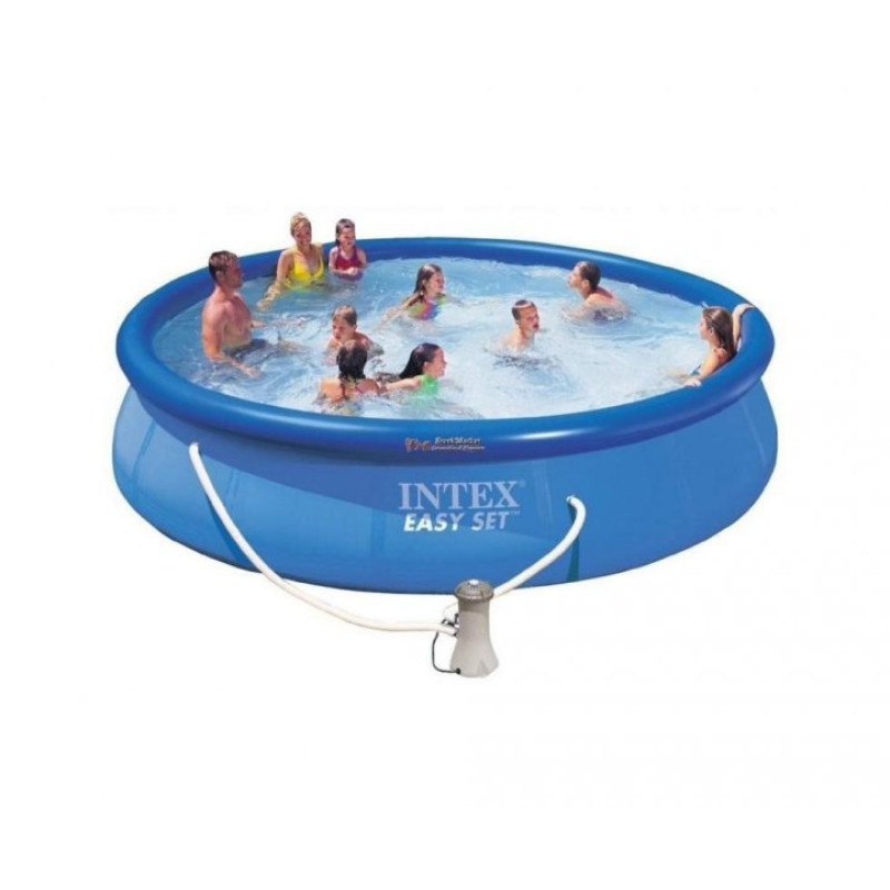 Надувний басейн наливний сімейний Intex 28132 366х76см 5621л від 6 років з фільтром-насосом Синій