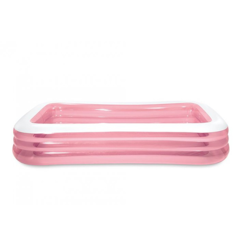 Надувний басейн дитячий від 6 років Intex 58487 305х183х56см 1050л 3 камери Рожевий