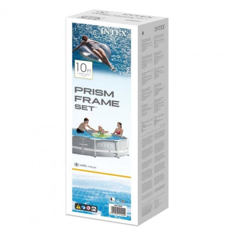 Каркасний басейн сімейний Intex 26700 305x76см 4485л Сірий