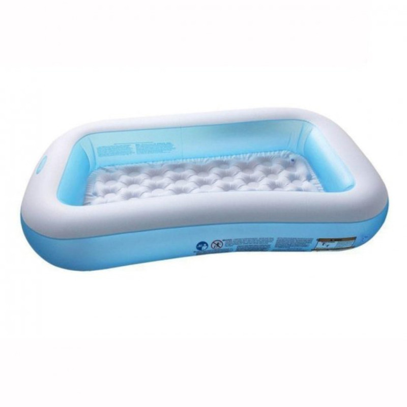 Надувний басейн дитячий від 2 років Intex 57403 166х100х28см з надувним дном 90л Блакитний