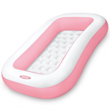 Надувний басейн дитячий від 2 років Intex 58423 166х100х18см 90л з надувним дном Рожевий