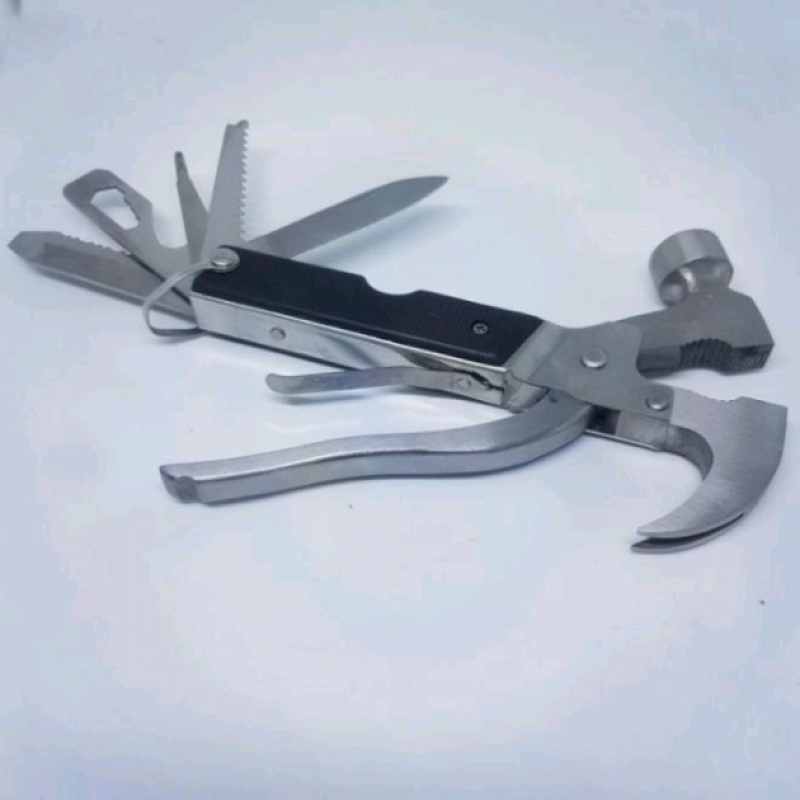 Мультитул компактний складаний з молотком TacTool 18 в 1 Black (TC09821)