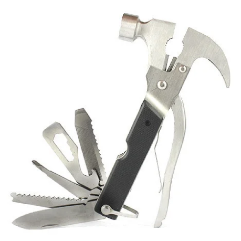 Мультитул компактний складаний з молотком TacTool 18 в 1 Black (TC09821)