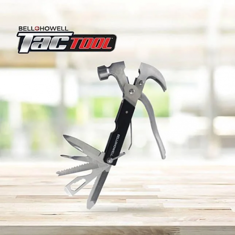 Мультитул компактний складаний з молотком TacTool 18 в 1 Black (TC09821)