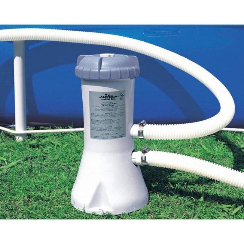 Каркасний басейн сімейний Intex 28242 457x122см 16805л з фільтр-насосом 3785л/год, сходами, тентом та підстилкою Синій