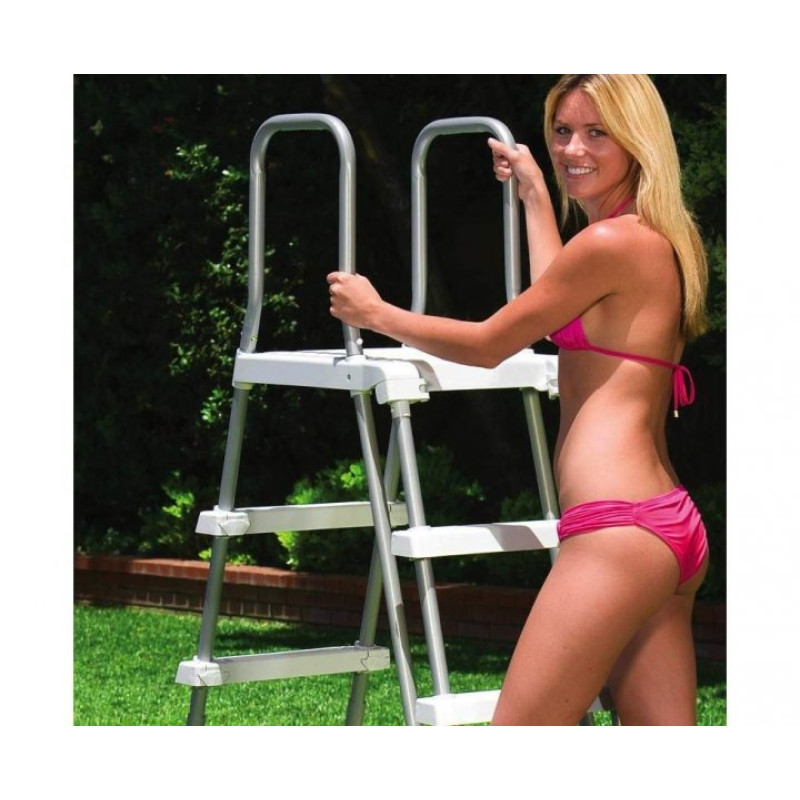 Каркасний басейн сімейний Intex 28242 457x122см 16805л з фільтр-насосом 3785л/год, сходами, тентом та підстилкою Синій