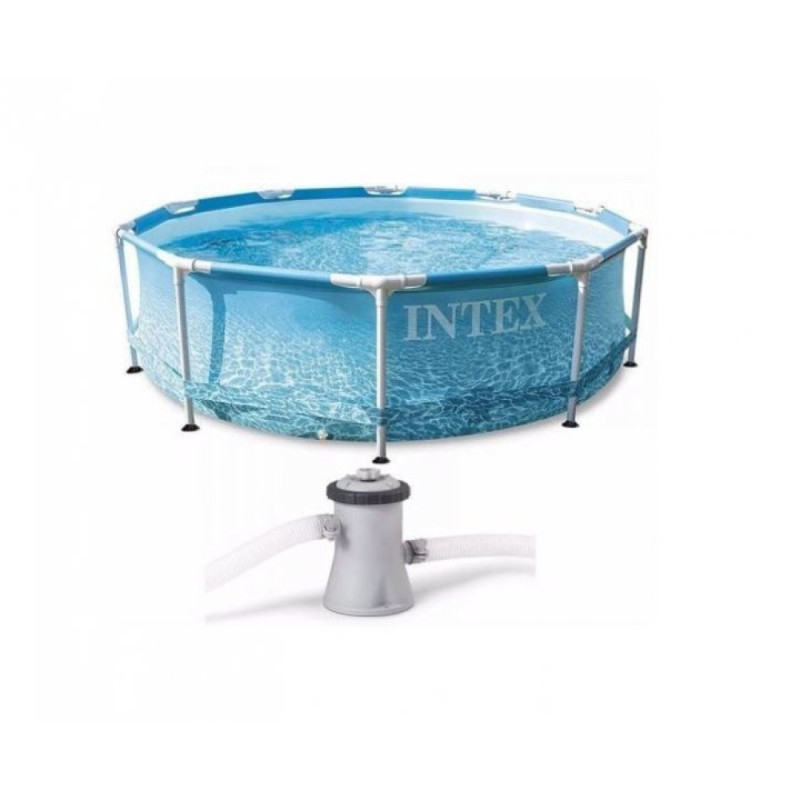 Каркасний басейн сімейний Intex 28208 305x76см 4485л з насосом-фільтром 1250л/год Синій Каркасний басейн сімейний Intex 28208 305x76см 4485л з насосом-фільтром 1250л/год Синій