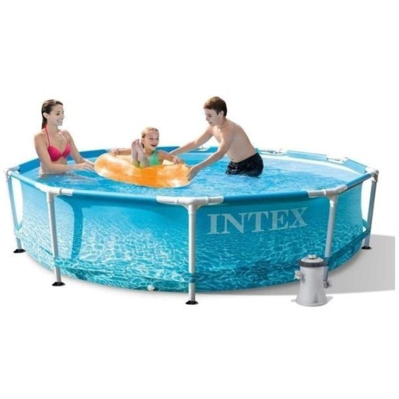 Каркасний басейн сімейний Intex 28208 305x76см 4485л з насосом-фільтром 1250л/год Синій
