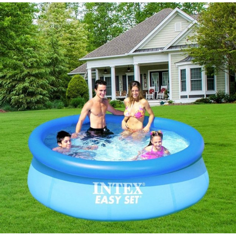 Надувний басейн наливний сімейний Intex 28110 244х76см 2420л від 6 років Синій