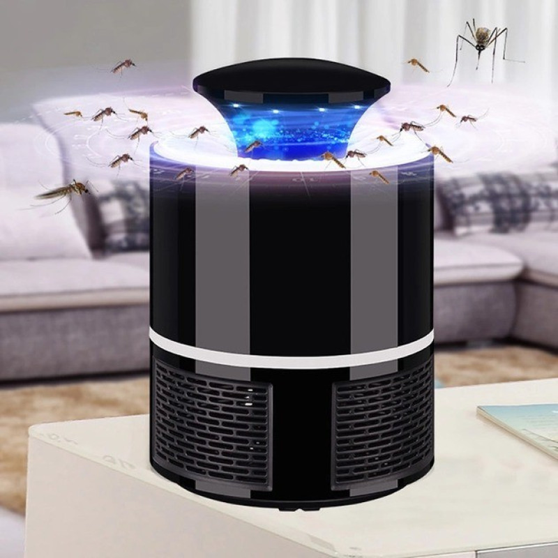 Пастка для комарів та комах ультрафіолетова лампа ABS пластик 5 Вт Mosquito Killer NOVA Чорний (KN7182)