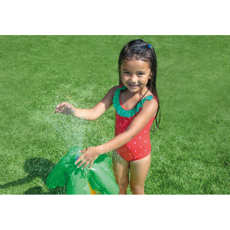 Надувний ігровий центр басейн дитячий від 3 років Intex 57166 Динопарк 191х152х58см 143л з гіркою Різнокольоровий