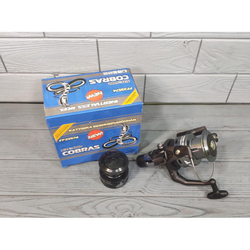 Котушка рибальська металева шпуля з додатковою графітовою шпулею Cobra NEW 5000 3BB FF23574