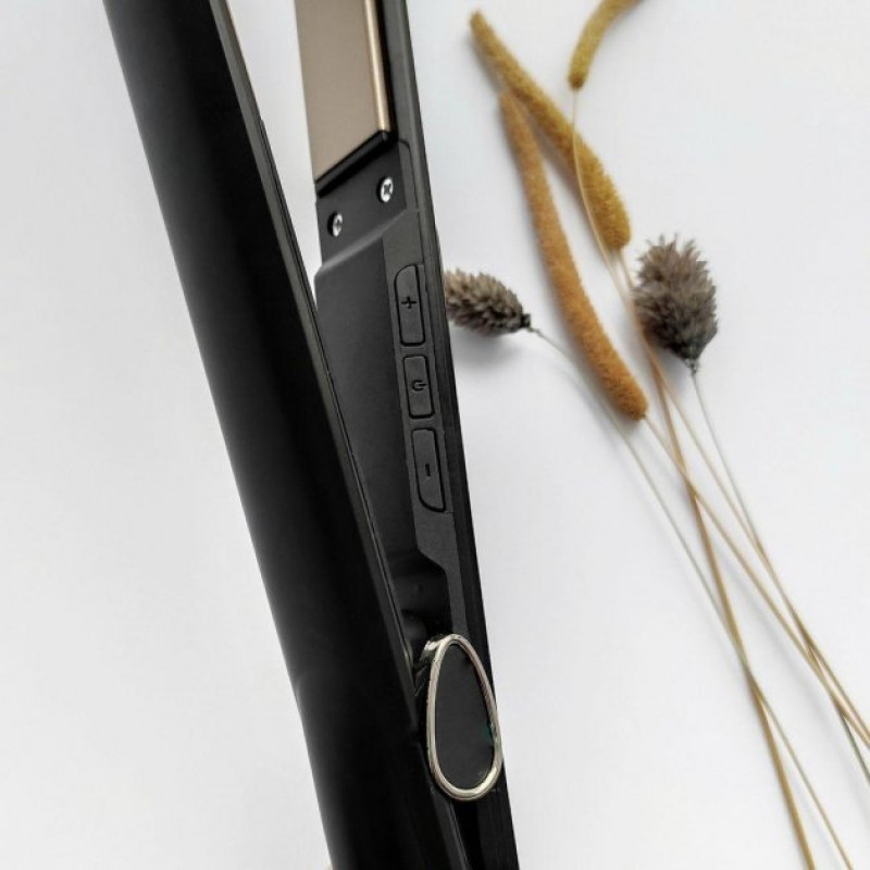 Плойка з керамічним покриттям та регулюванням температури 150-230 градусів 35Вт Geemy GM-416 Чорний