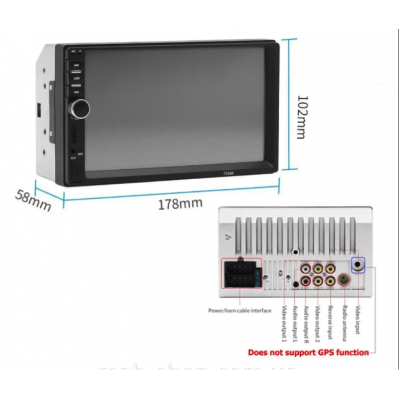 Автомагнітола 2DIN з сенсорним дисплеєм 7" з пультом керування та підтримкою камери заднього виду Bluetooth USB microSD 7018B Чорний Автомагнітола 2DIN з сенсорним дисплеєм 7" з пультом керування та підтримкою камери заднього виду Bluetooth USB microSD 7018B Чорний