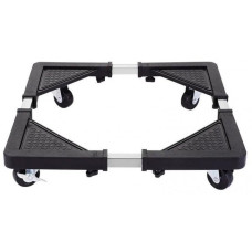 Розсувна підставка для великої побутової техніки на колесах із нержавіючої сталі до 130кг 56х56см LY-110 Black