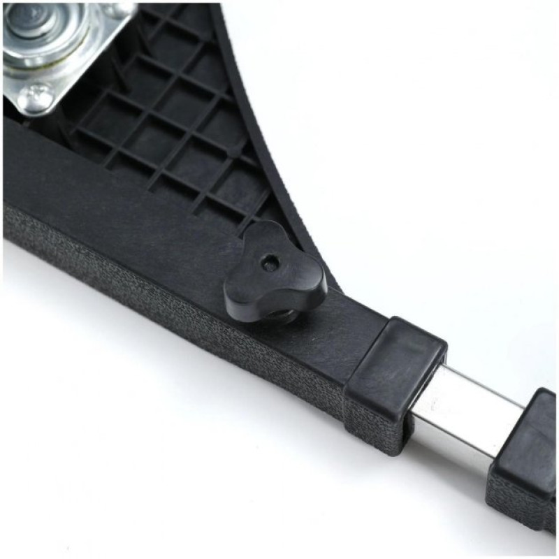 Розсувна підставка для великої побутової техніки на колесах із нержавіючої сталі до 130кг 56х56см LY-110 Black