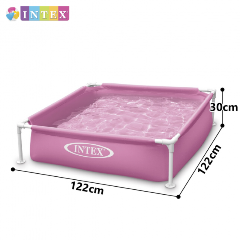 Каркасний басейн дитячий від 3 років Intex 57172 PN 122х122х30см 337л Рожевий
