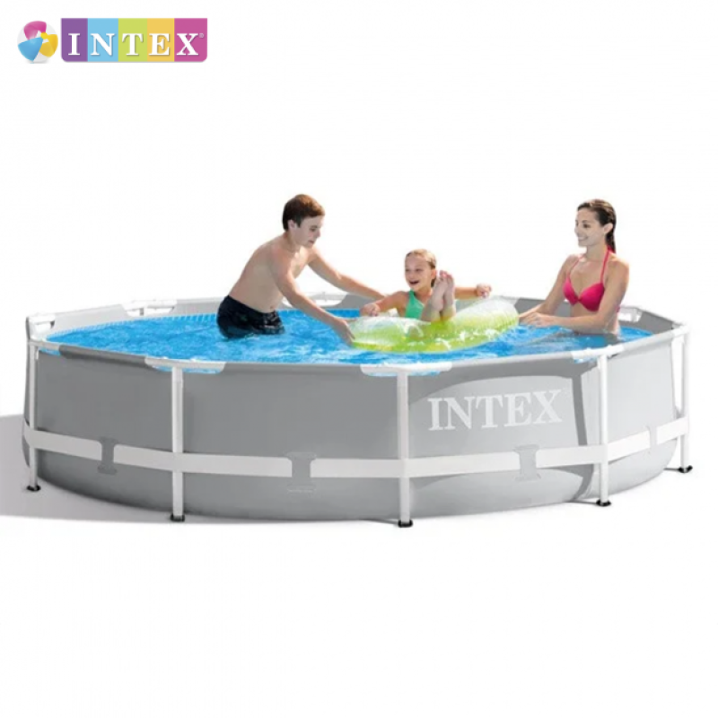Каркасний басейн сімейний Intex 26700 305x76см 4485л Сірий