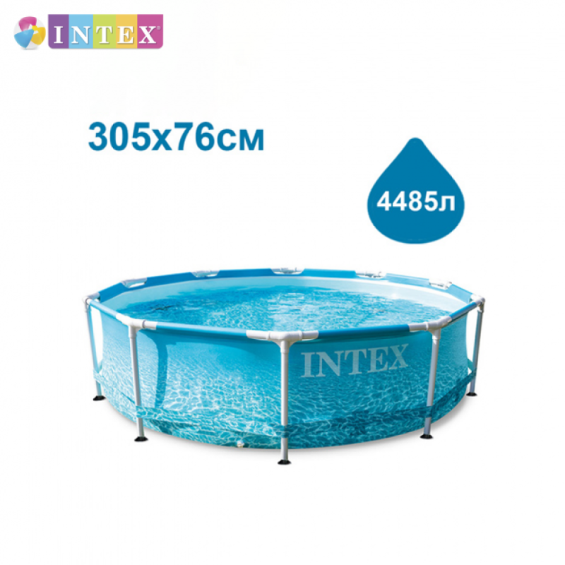 Каркасний басейн сімейний Intex 28206 305x76см 4485л Синій Каркасний басейн сімейний Intex 28206 305x76см 4485л Синій