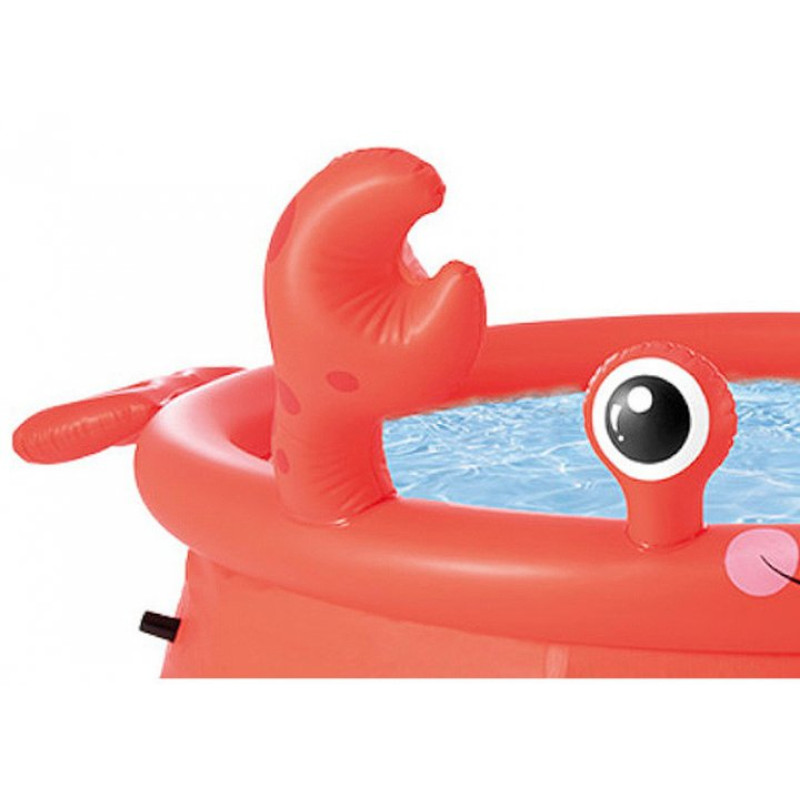 Надувний басейн дитячий від 3 років Intex 26100 Краб 183х51 885л Червоний